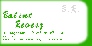 balint revesz business card
